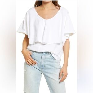 Free People Girl Talk white top